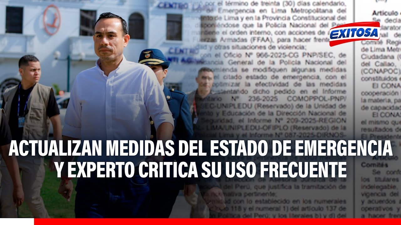 🔴🔵 Actualizan medidas del estado de emergencia y experto critica su uso frecuente