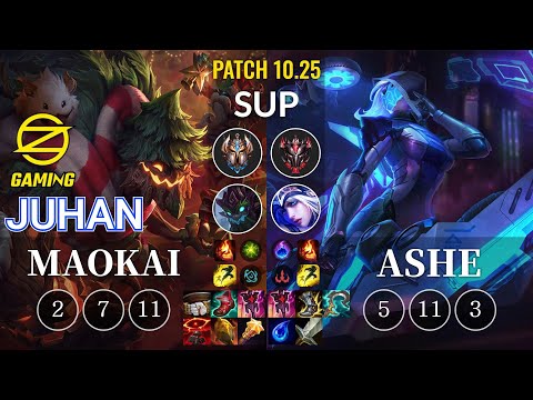 OZ Juhan Maokai vs Ashe Sup - KR Patch 10.25
