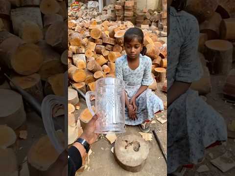 Amazing wooden water jug ​​made.!😱#shorts #viral #ytshorts