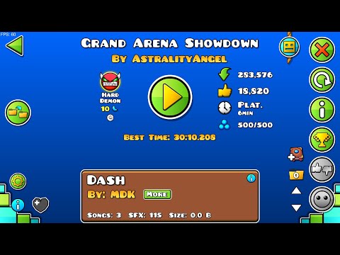 Grand Arena Showdown (All Coins [1]) (Platformer Hard Demon, by AstralityAngel) (Geometry Dash)