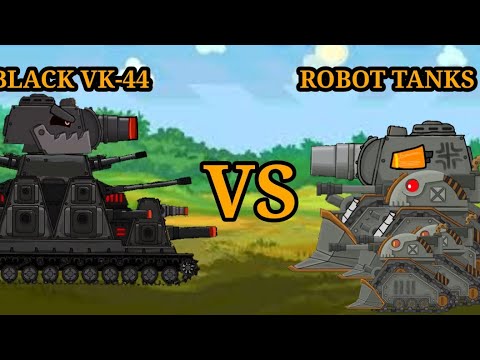 Kv-6 Animations - Black VK-44 Vs Robot Tanks Part 1 - Cartoons about tanks