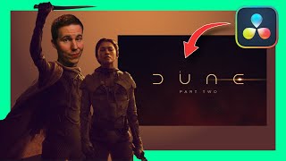Dune Part 2 - Motion GFX Artist Reacts & Re-Creates Graphics in DaVinci Resolve!
