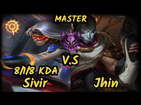MSF.P Neon (SIVIR) vs JHIN - 8/1/8 KDA BOTTOM ADC GAMEPLAY - EUW Ranked MASTER