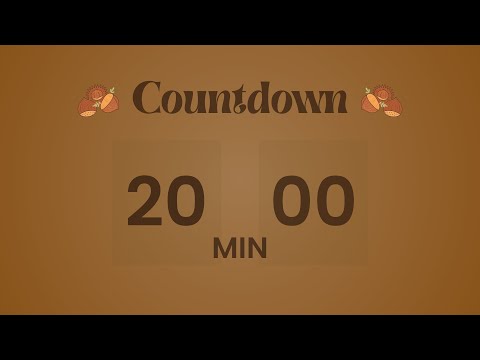 🕰 20-Min Classic Countdown Timer | Calm Autumn Focus (No Music)