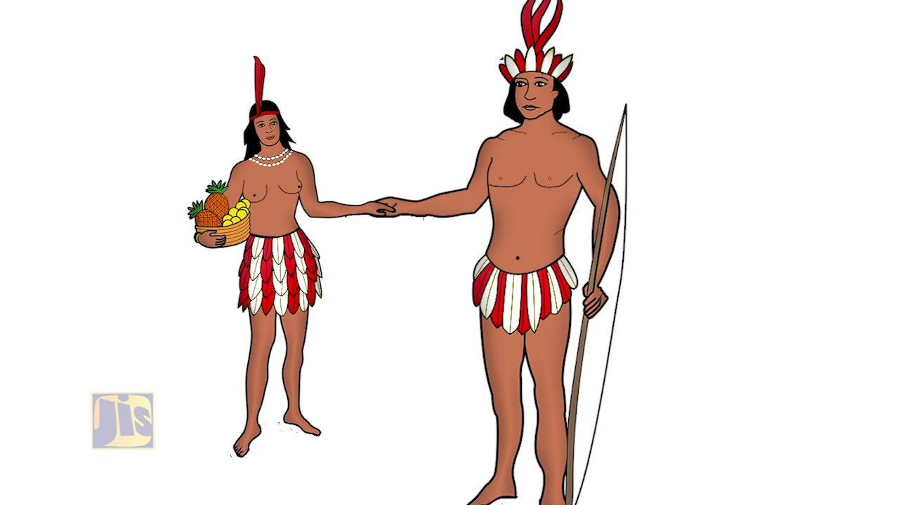 What does Tainos mean on the Jamaican coat of arms?