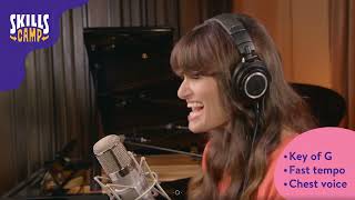 Idina Menzel Sings "Tomorrow" in the key of G, fast tempo, in chest voice (2020)