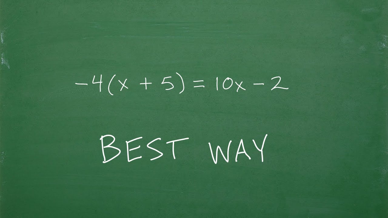 BEST WAY to Solve Algebra EQUATIONS