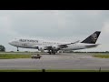 Ed Force One Iron Maiden 747 428 TF AAK Perfect Landing At East Midlands Airport HD