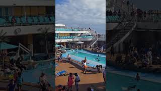 Everyone rushed to the pool after sail away #cruise #cruiselife #shorts