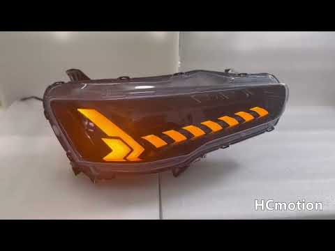 HCmotion LED Headlights For Mitsubishi Lancer EVO X 2008-2017 Start Up Animation & Sequential Signal