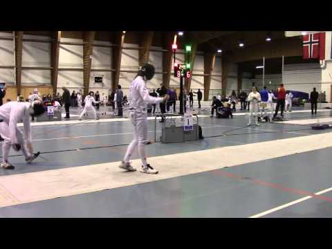 CC Espoo Fencing Challenge 2015, men's final (U17): SHELANSKI Isaac USA (L) -GEDZO Andzhei EST (R)