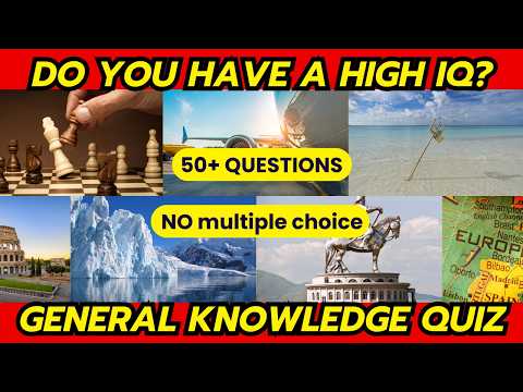 Hard General Knowledge Quiz | 50 Q's | Without Multiple Choice | Difficult Trivia Questions | Game