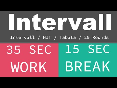 BEST SPORT INTERVAL TIMER - 35 sec Exercise / 15 sec Break / 20 Rounds / GYM TABATA HIT - TIMER