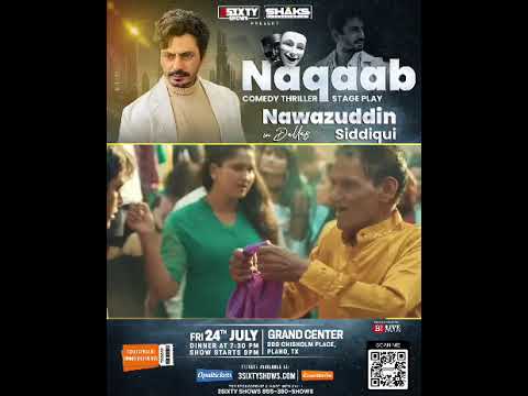 🎭Get ready to witness the acting powerhouse Nawazuddin Siddiqui LIVE in Dallas! 🌟