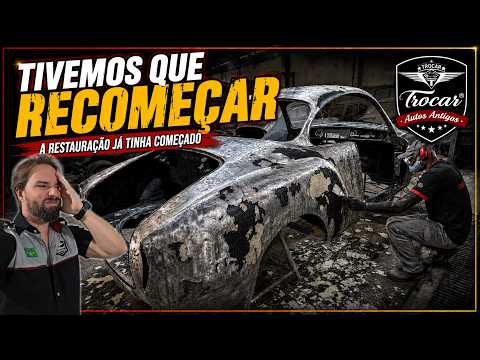 A restauração desse Karmann Ghia 1967  já tinha começado… mas não dava para continuar...