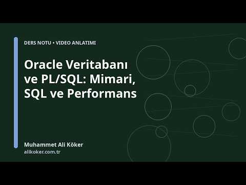 Oracle Database and PL/SQL lecture video: architecture, SQL and performance