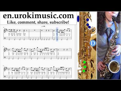 Saxophone lessons (Alto) Axel F - Crazy Frog Sheet Music Tutorial um-i352