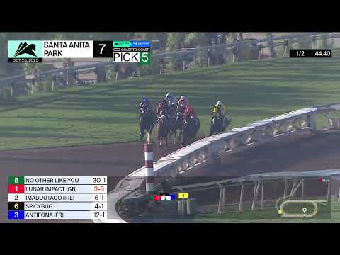 Spicybug wins Race 7 on Saturday, October 25 at Santa Anita Park