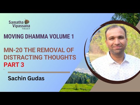 Moving Dhamma Volume 1 -MN-20 The Removal of Distracting Thoughts Part 3 by Sachin Gudas