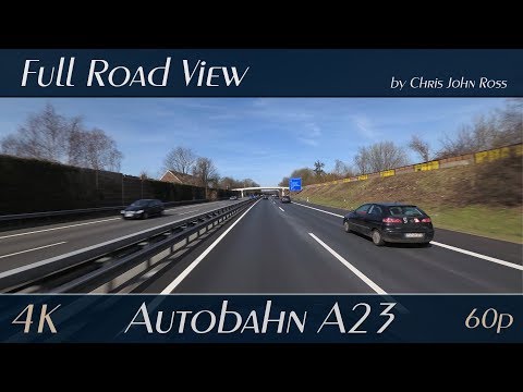 Hamburg/Schleswig-Holstein, Germany: Autobahn (A23), Eidelstedt - Tornesch - 4K (UHD/2160p/60p)