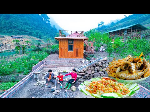 #4 From Wild Forest to Dream Farm - Stack HUGE Rocks Into The Most Beautiful NATURAL Waterfall, Cook