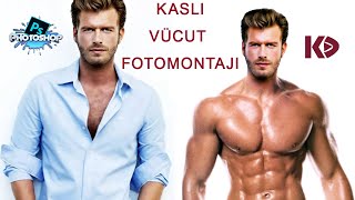 Photoshop kaslı vücut montajı.