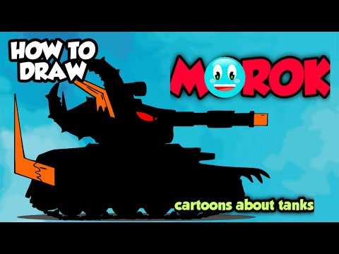 How to draw a cartoon tank MOROK | HomeAnimations Tank - Cartoons About Tanks