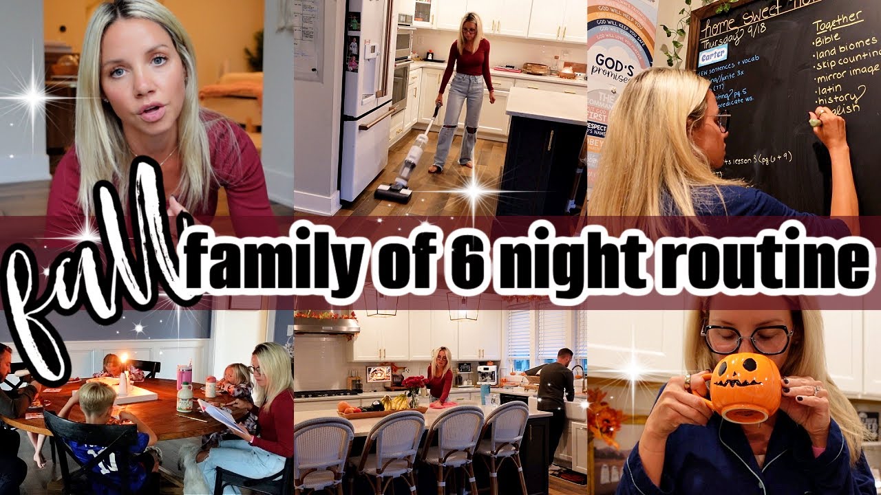 Night Routine for a Family of 6 | Homeschool Mom Evening Reset