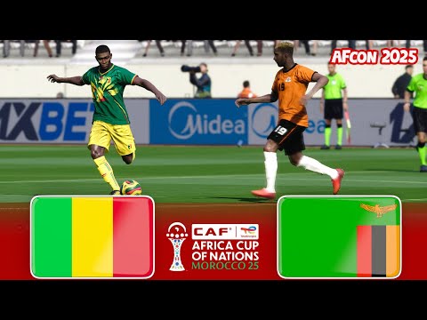 🔴MALI vs ZAMBIA ⚽ AFRICA CUP of NATIONS 2025 Stade Mohamed V Stadium⚽FOOTBALL GAMEPLAY HD PES 2025