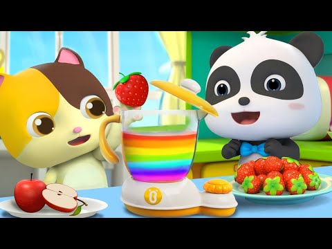 Baby Makes Colorful Food | Yummy Foods Song | Nursery Rhymes | Kids Songs | BabyBus