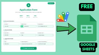 Create HTML Data Entry Form for Google Sheets | Application Form To Google Sheet with Email | D30