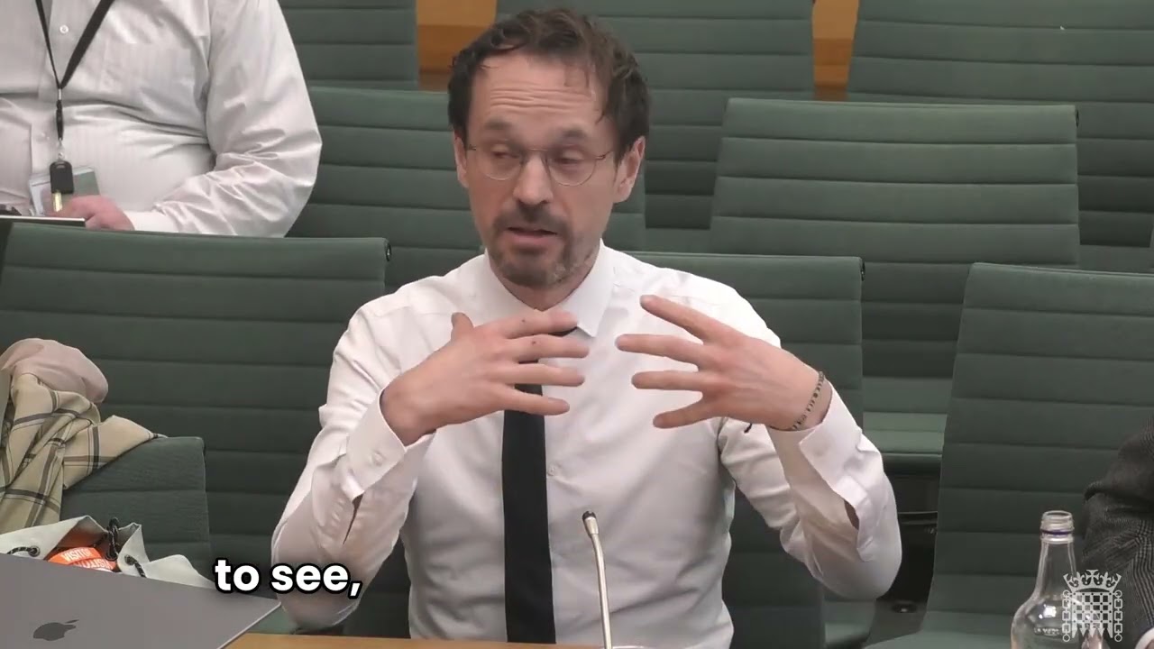 Carsten Jung giving evidence to the Treasury Select Committee about gambling taxes