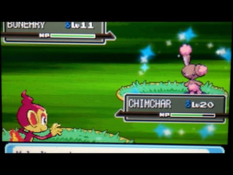 Shiny Buneary in Pokémon Platinum after ~4k seen!