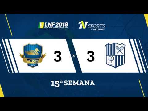 LNF2018 - Pato 3 x 3 Minas - Gols - 15ª Rodada