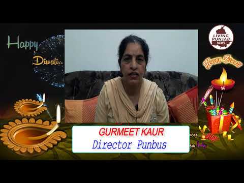 Diwali Wishes From Gurmeet kaur Director Punbus | Living Punjab News|| Happy Diwali