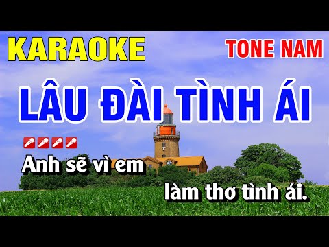 Karaoke Lâu Đài Tình Ái Tone Nam Beat Hay Nhạc Sống | Hoàng Luân