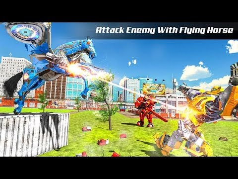 US Police Transform Unicorn Robot Car Flying Horse Android Gameplay