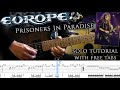 Europe - Prisoners In Paradise guitar solo lesson (with tablatures and backing tracks)