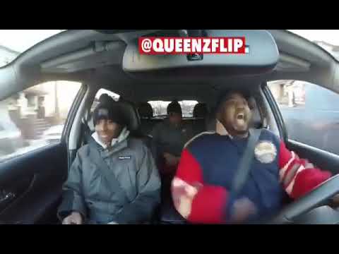Queenzflip goes mad in car