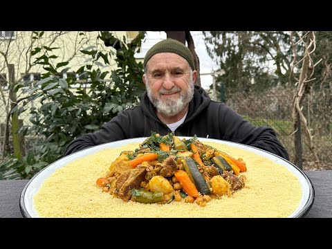 So bereiten Sie ein echtes, authentisches königliches Couscous-Rezept zu⁉️ Kochen im Dorfleben
