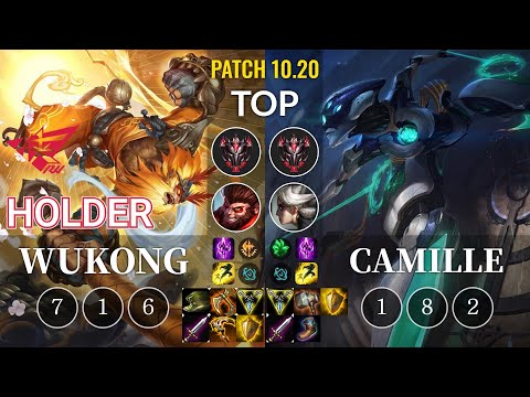 RW Holder Wukong vs Camille Top - KR Patch 10.20