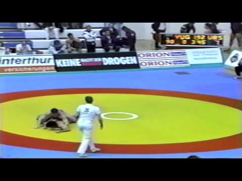 1991 Senior European Greco Championships: 90 kg Pajo Ivosevic (YUG) vs. Pavel Potapov (USSR)