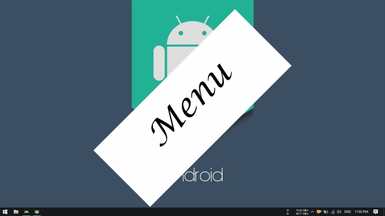 Android Tutorial (Kotlin) - 41 - Menus
