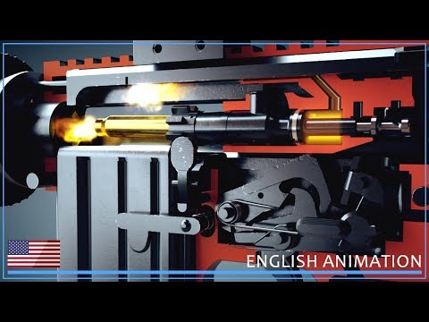 M16 and AR-15 - How firearms work! (Animation)