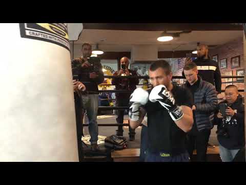 SKILLS Vasyl Lomachenko Working Heavy Bag Each Punch Lazer Sharp