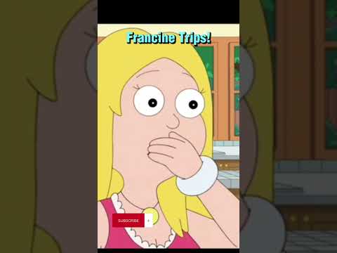 Francine Smith trips after Roger's offer. #funny #americandad