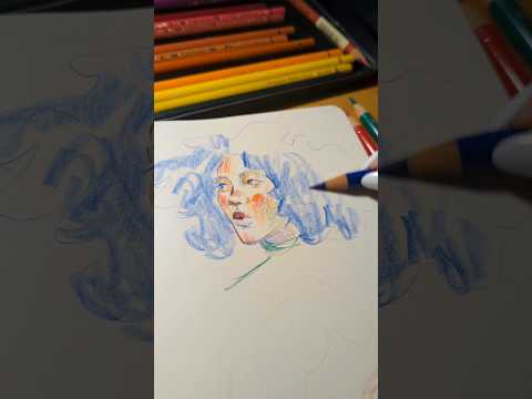 you finally found your groove as an artist #art #portrait #sketch #sketchbook #coloredpencils #draw