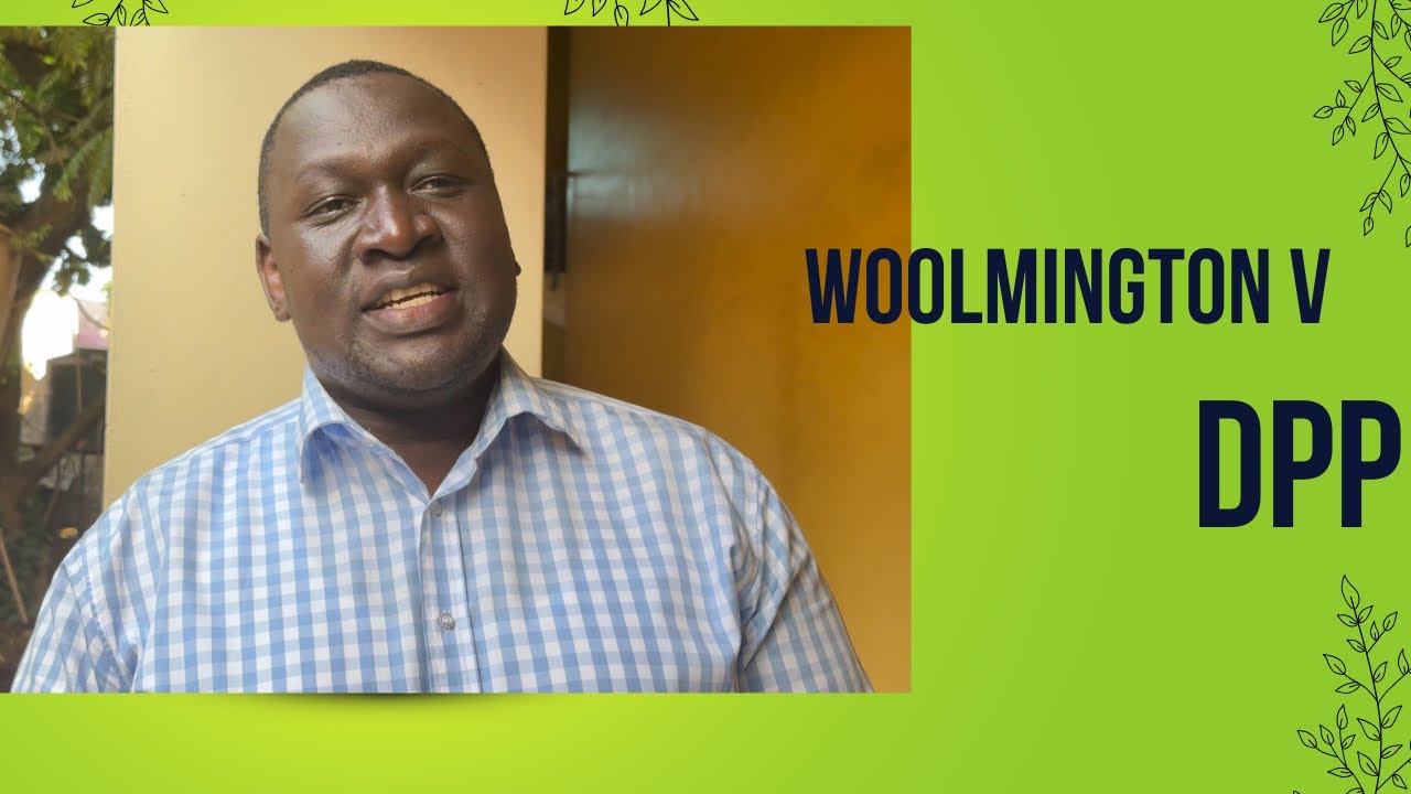 Criminal law 1.Woolmington v DPP