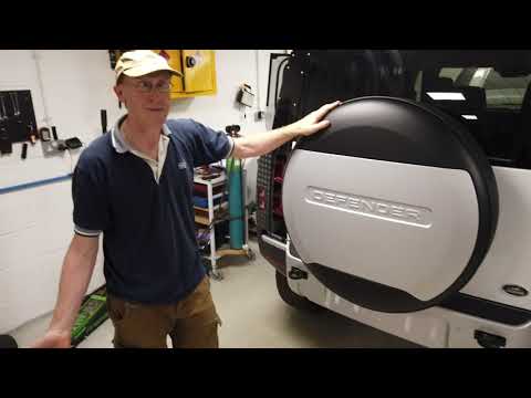 Land Rover Defender  spare wheel cover fitting (its easy ) VPLEW0143