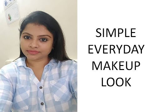 EVERYDAY SIMPLE MAKEUP LOOK USING LIMITED PRODUCTS  WITH 2 LIP OPTIONS ( ENGLISH ) Video